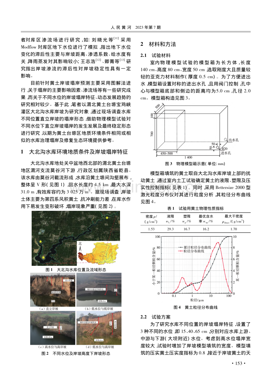 不同水位下渭北黄土台塬水库岸坡塌岸模型试验_李常虎.pdf_第2页