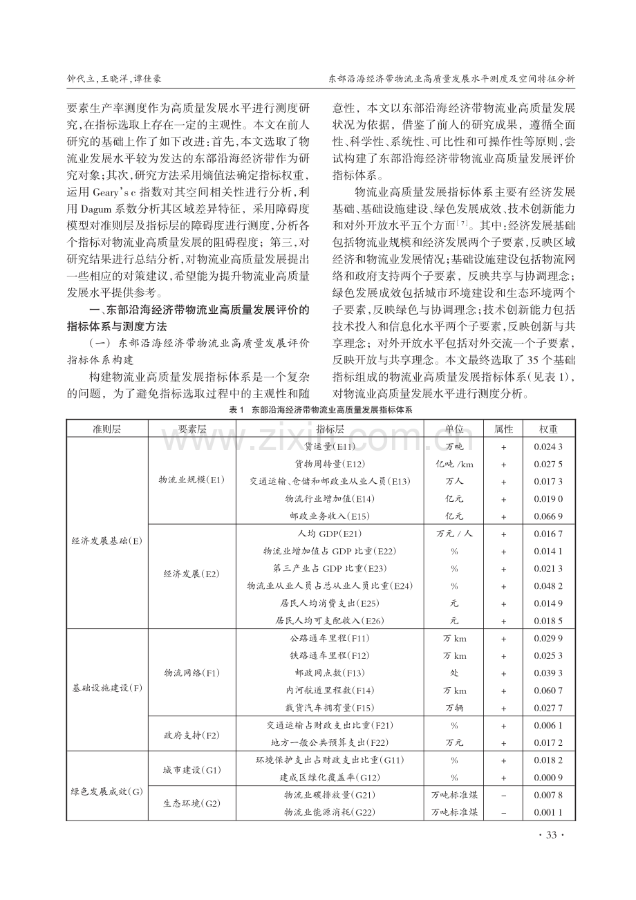 东部沿海经济带物流业高质量发展水平测度及空间特征分析_钟代立.pdf_第2页