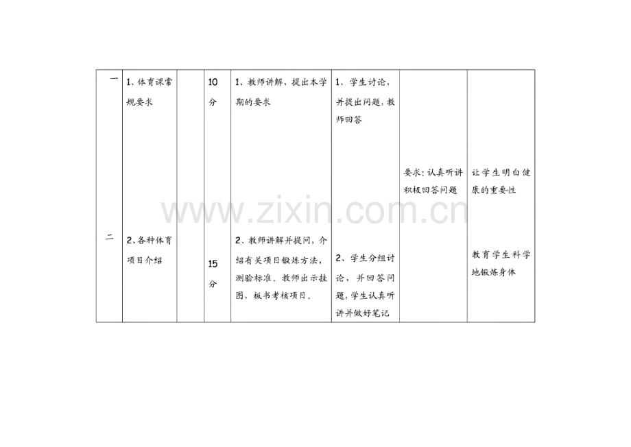 小学二年级下册体育整册教案集.pdf_第2页