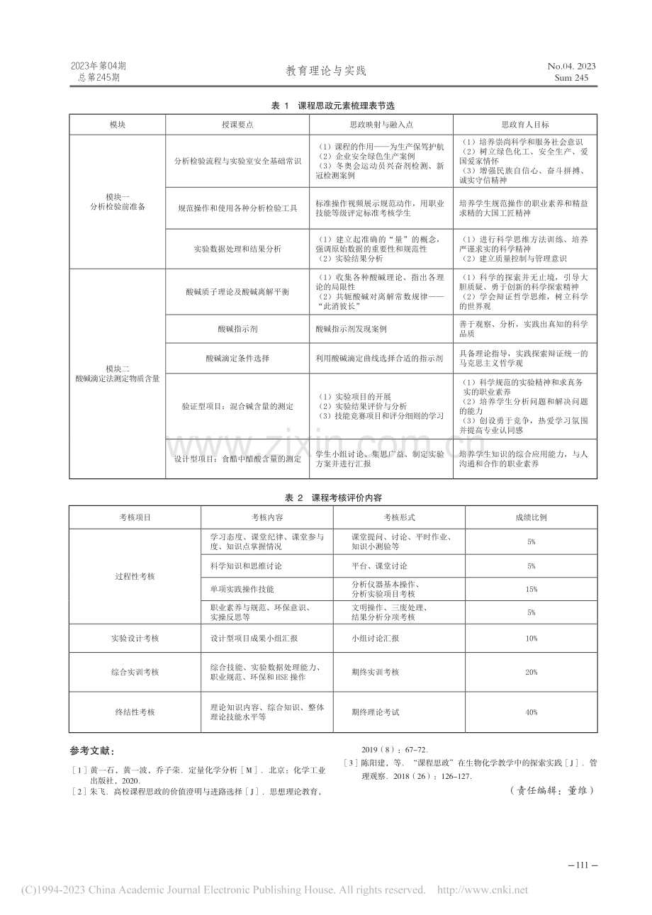 课程思政视域下《化学分析技术》教学研究与实践_林珍红.pdf_第3页