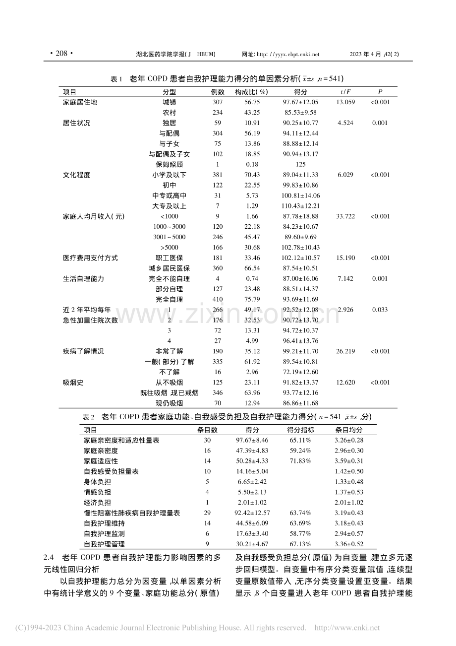 老年COPD稳定期患者家庭...负担与自我护理能力的相关性_田静静.pdf_第3页