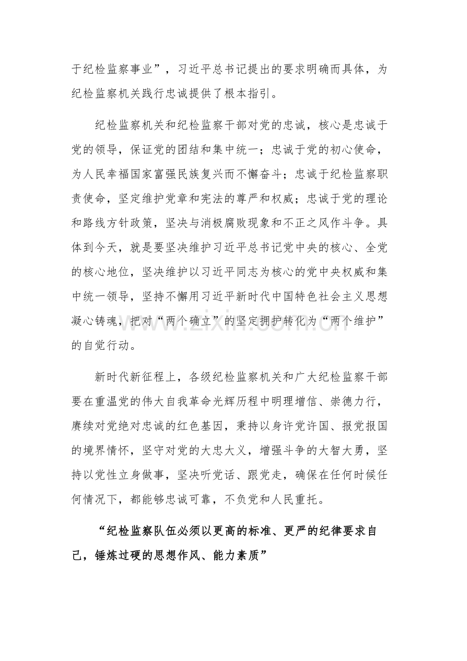 学习关于加强纪检监察干部队伍建设系列重要论述个人心得体会集合篇.docx_第3页