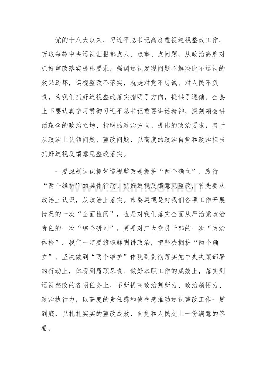 在巡视组反馈意见整改落实工作动员会上的讲话稿与问题工作方案合集.docx_第3页