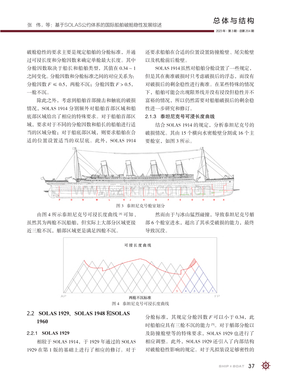 基于SOLAS公约体系的国际船舶破舱稳性发展综述_张伟.pdf_第3页