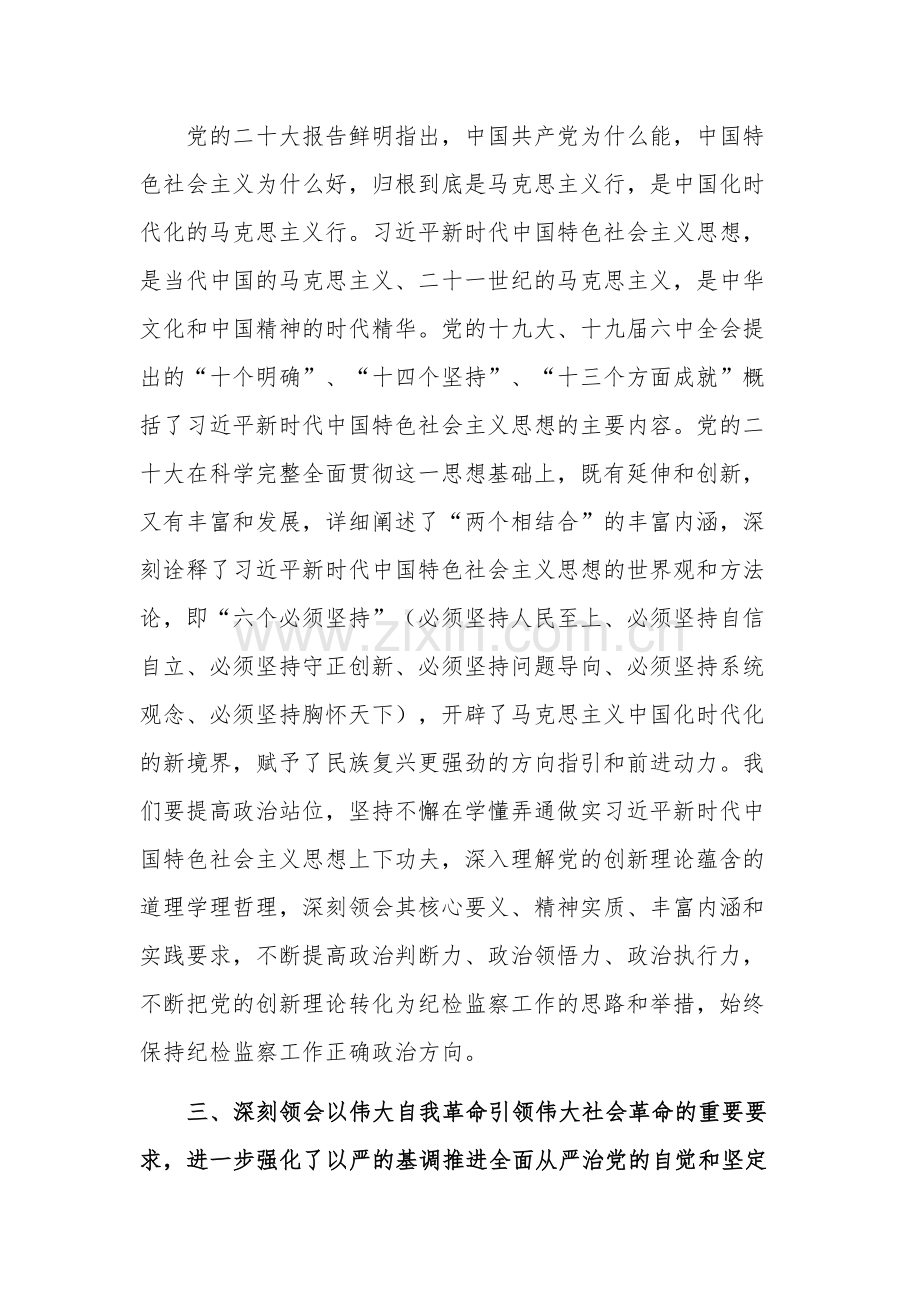 推动纪检监察工作全面发展研讨发言稿与纪检监察干部队伍教育整顿阶段总结报告合集.docx_第3页