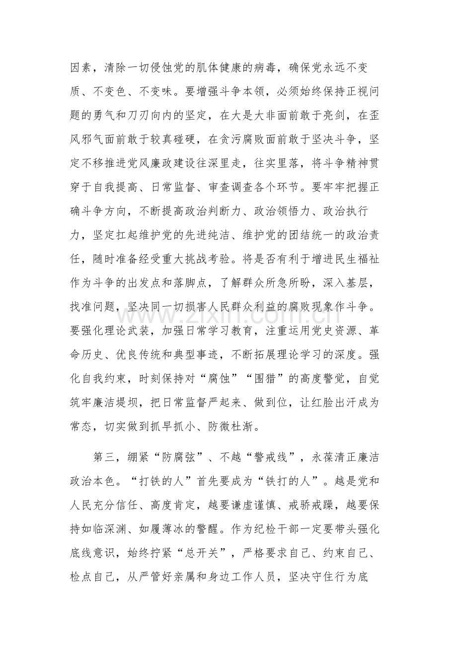 纪检监察干部队伍教育整顿交流发言材料心得体会合集范文.docx_第3页