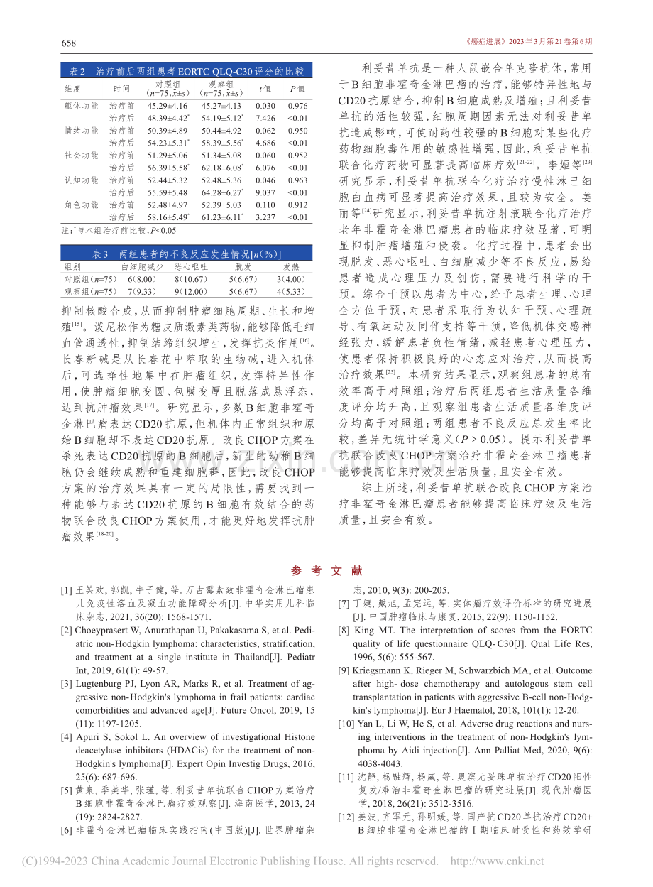 利妥昔单抗联合改良CHOP...疗非霍奇金淋巴瘤的临床疗效_杨波.pdf_第3页