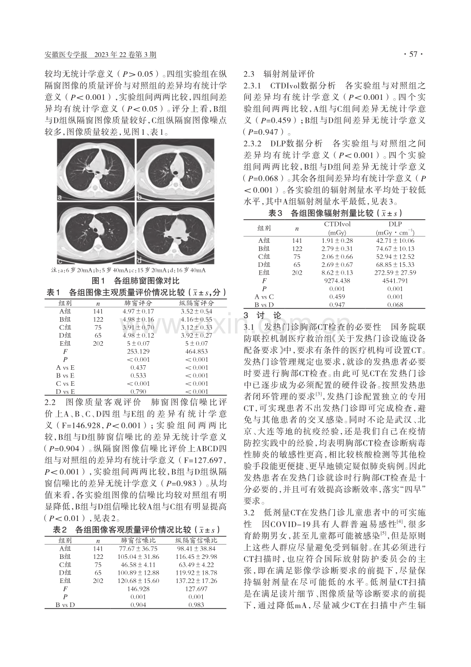 CT低剂量扫描在发热门诊儿童患者中的应用价值研究_郑磊.pdf_第2页