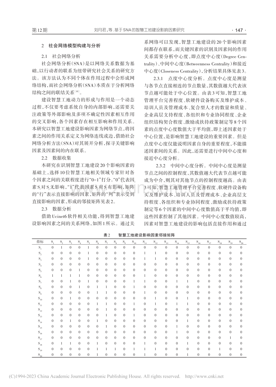 基于SNA的智慧工地建设影响因素研究_刘月君.pdf_第3页