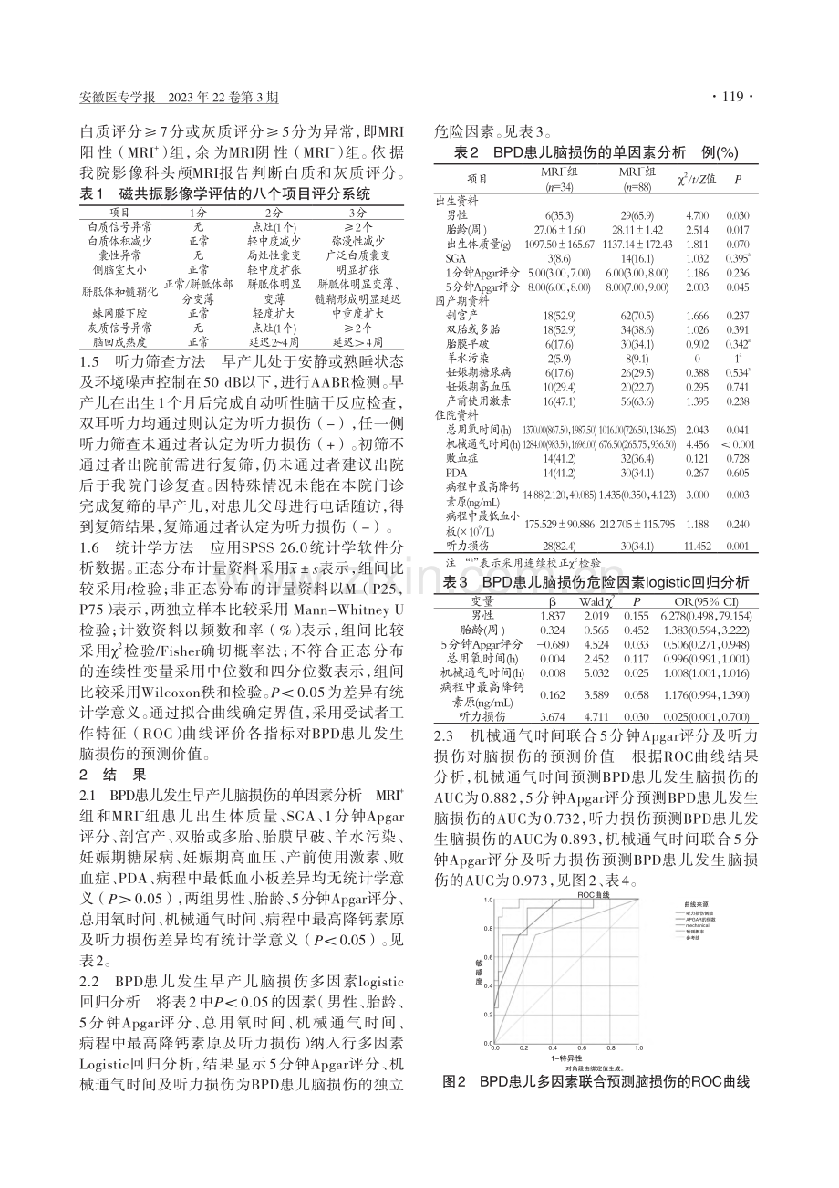 BPD患儿发生早产儿脑损伤的危险因素分析_龚婧娴.pdf_第2页