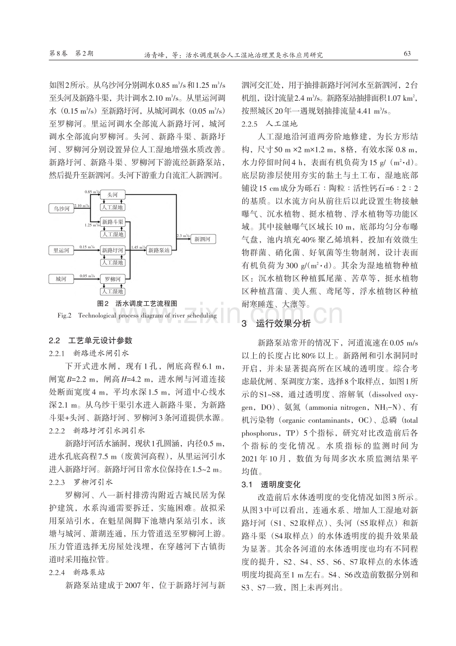 活水调度联合人工湿地治理黑臭水体应用研究_汤青峰.pdf_第3页