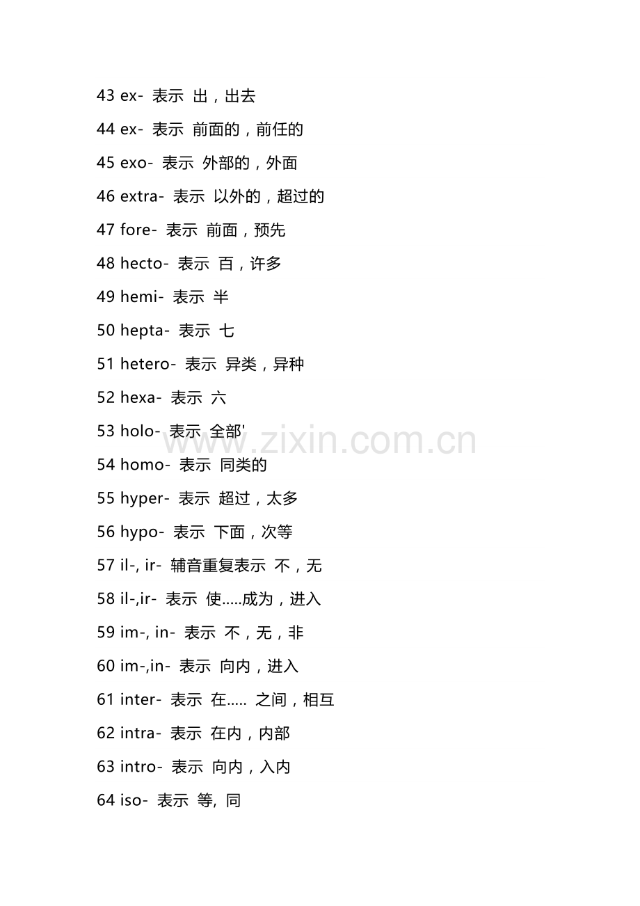 高中英语138个前缀、190个后缀.docx_第3页