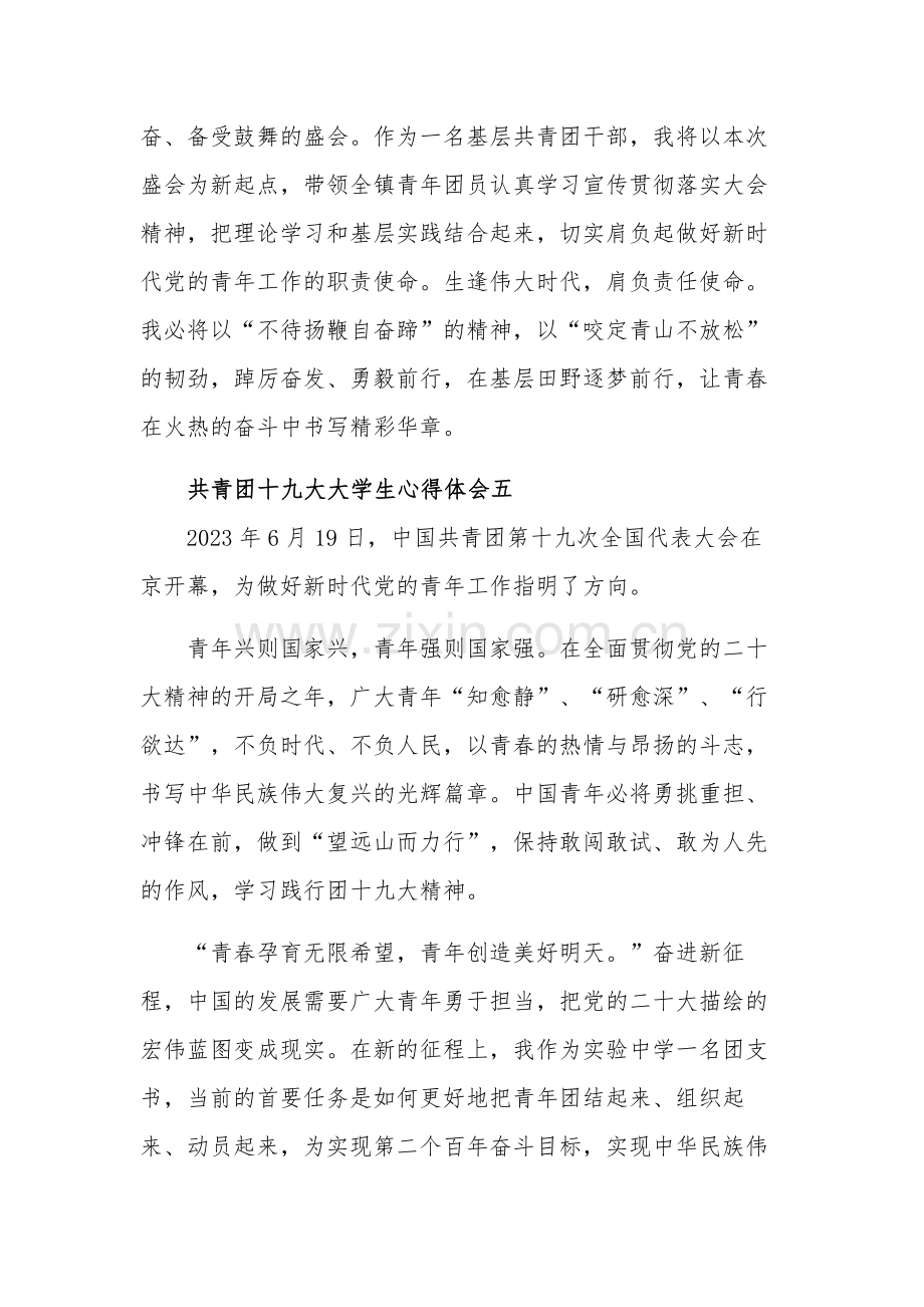 共青团十九大大学生心得体会汇篇范文.docx_第3页