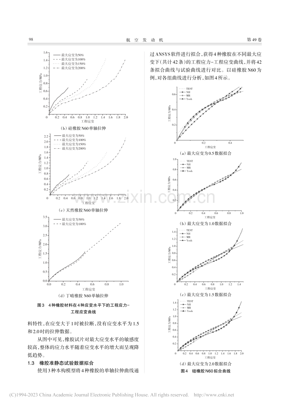 带橡胶阻尼块压气机整流器振动特性分析_冯晨曦.pdf_第3页