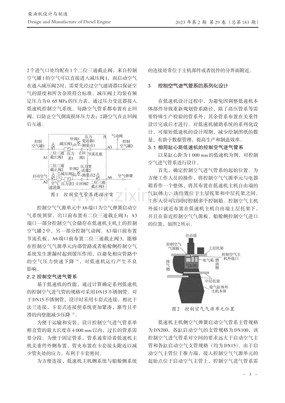 船用低速柴油机控制空气管系的系列化设计_谭惟斯.pdf_第3页