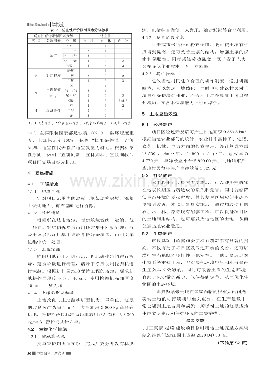 风电项目临时用地土地复垦方...5_MW分散式风电项目为例_陈延辉.pdf_第2页