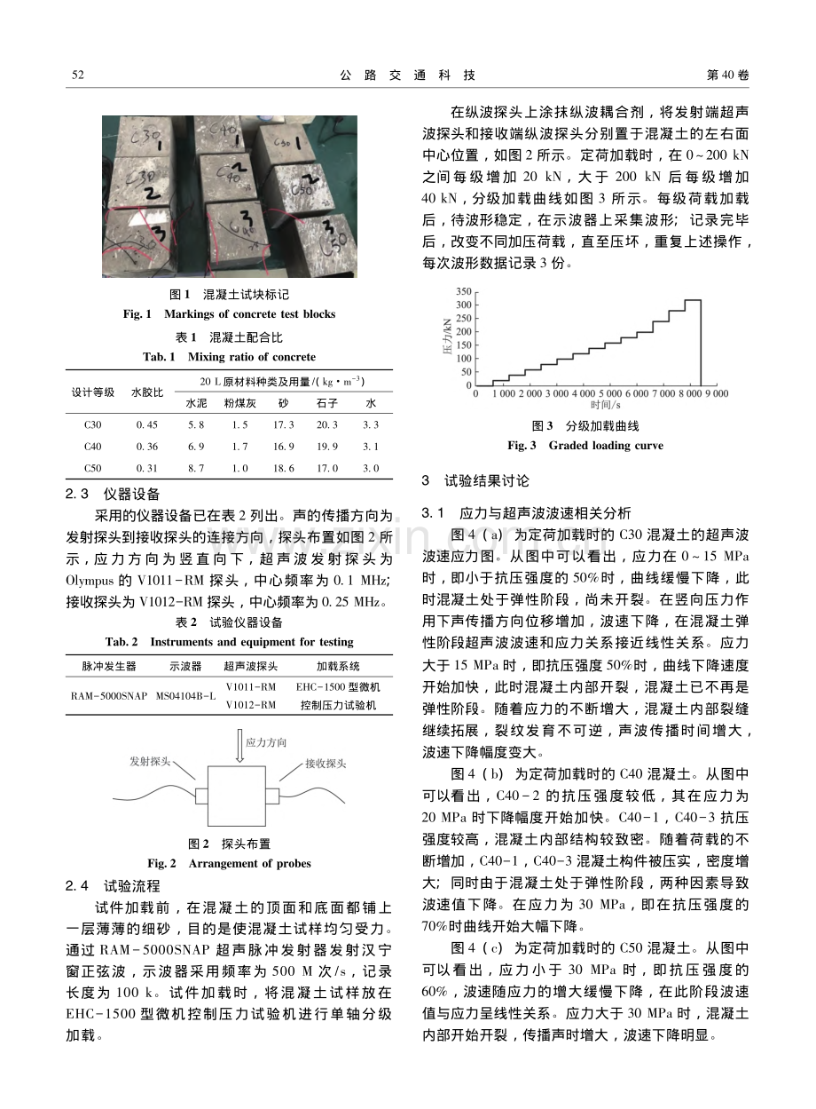 超声波法测试受压混凝土应力的试验研究_蔡秋香.pdf_第3页