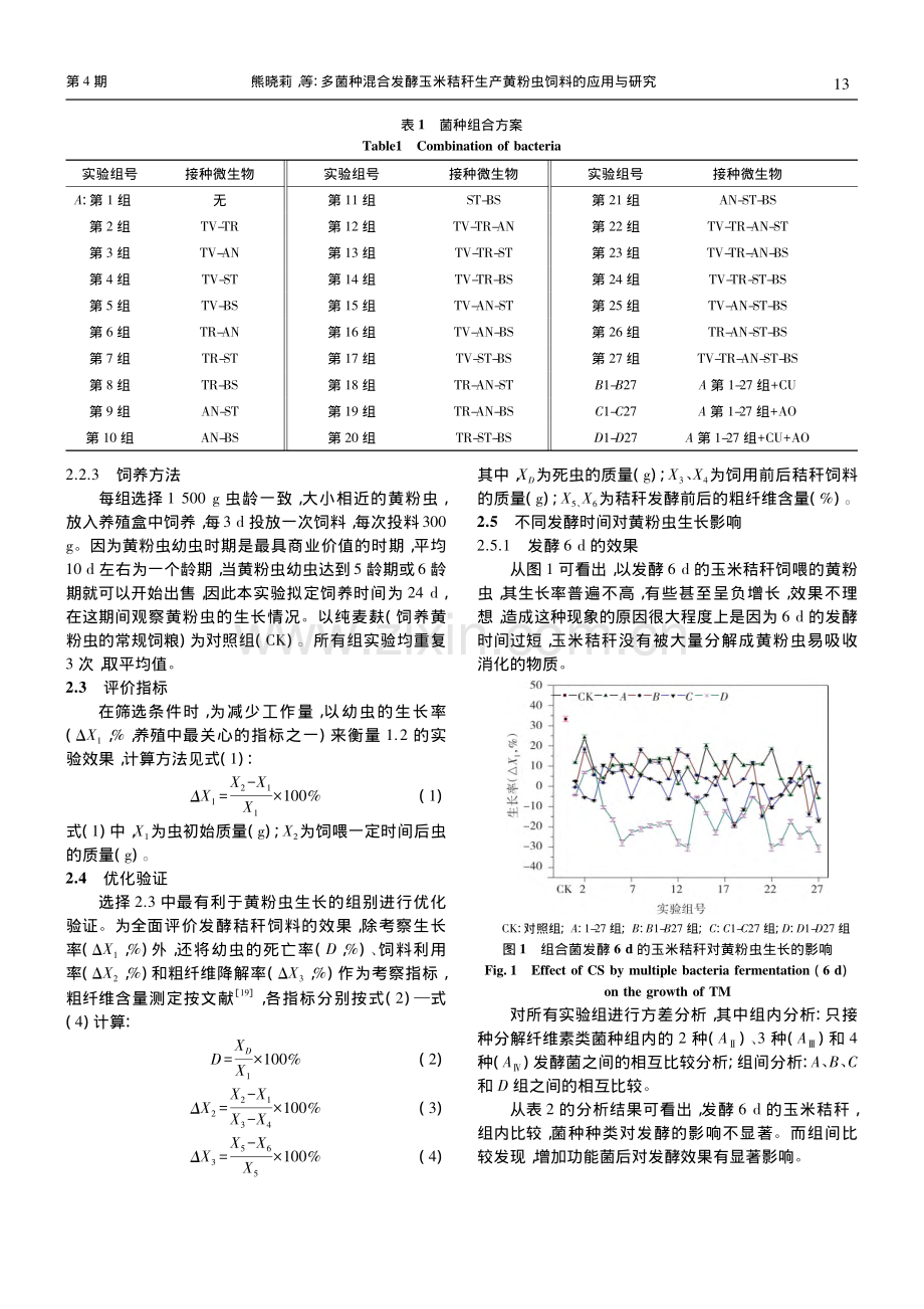 多菌种混合发酵玉米秸秆生产黄粉虫饲料的应用与研究_熊晓莉.pdf_第3页