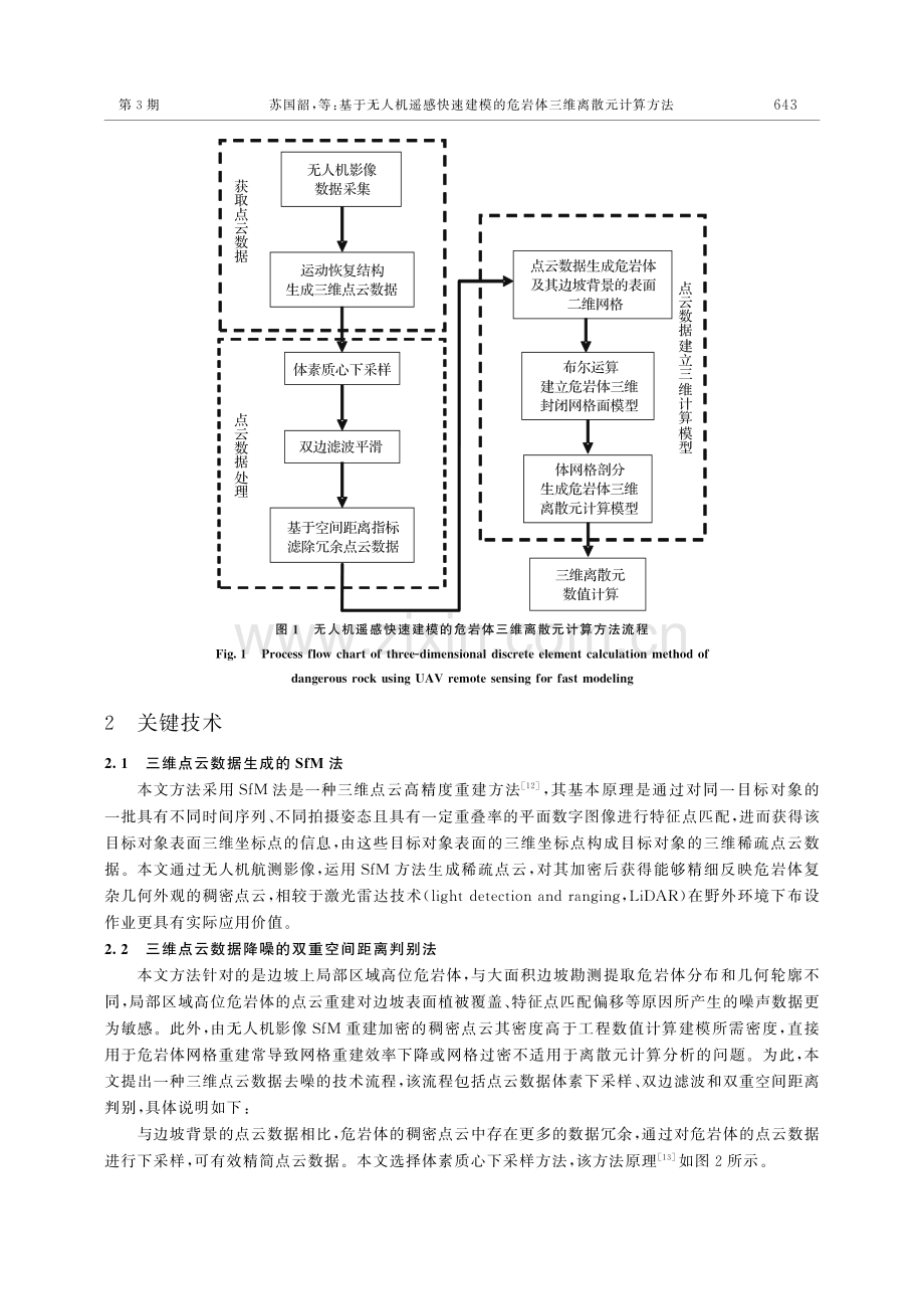 基于无人机遥感快速建模的危岩体三维离散元计算方法_苏国韶.pdf_第3页