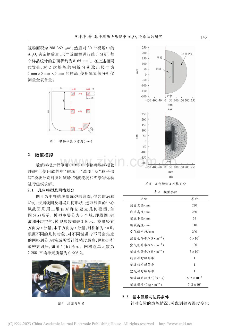 脉冲磁场去除钢中Al_2O_3夹杂物的研究_罗坤坤.pdf_第3页