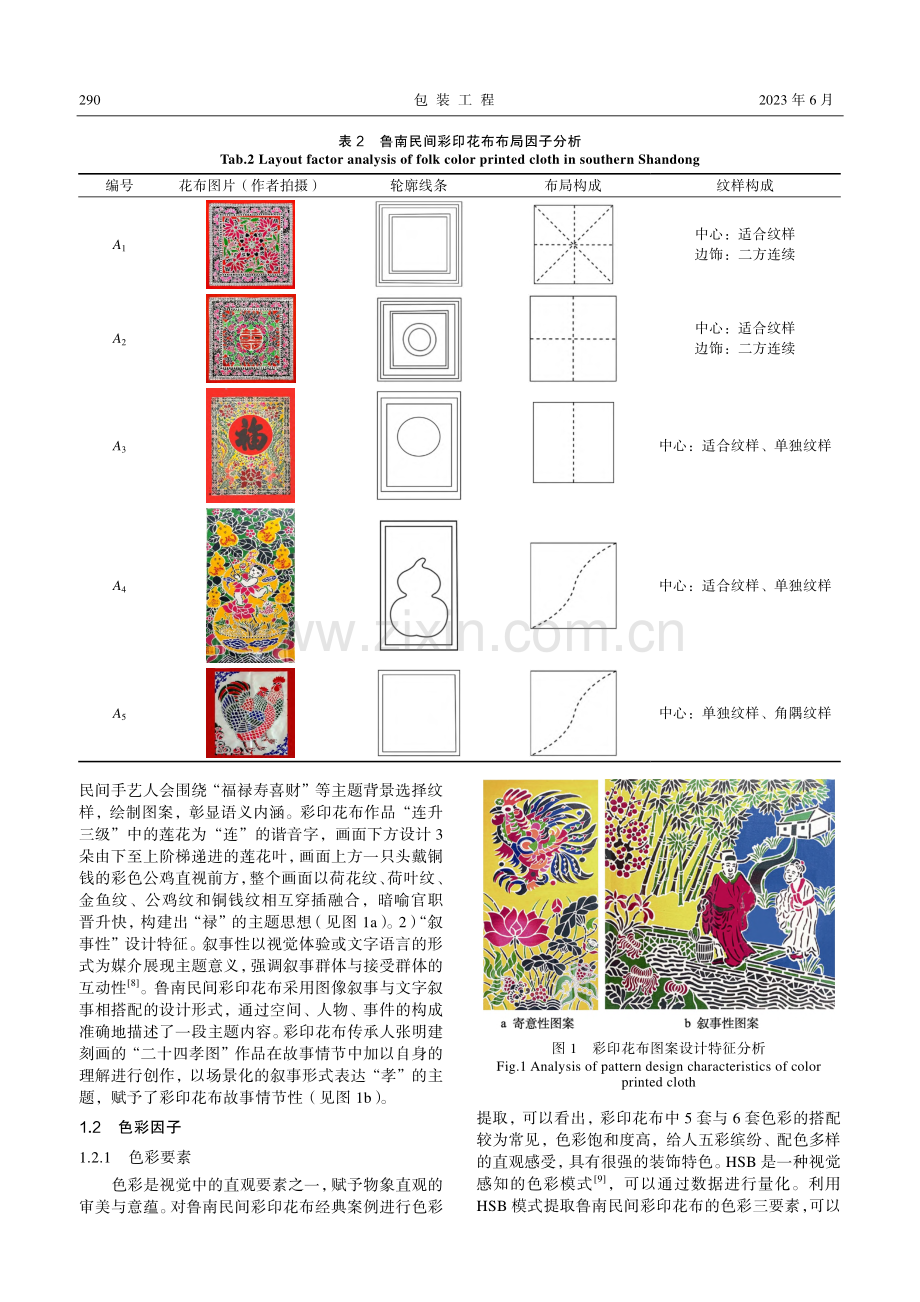 鲁南民间彩印花布设计因子的提取与应用_戴志娟.pdf_第3页