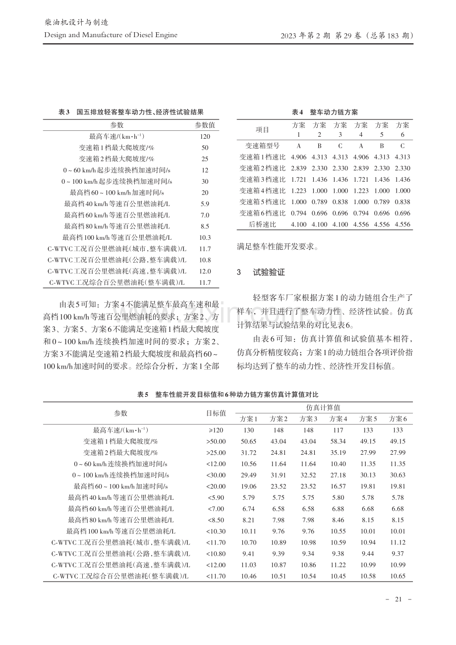 满足国六排放要求的轻型客车动力性和经济性仿真分析_李林林.pdf_第3页