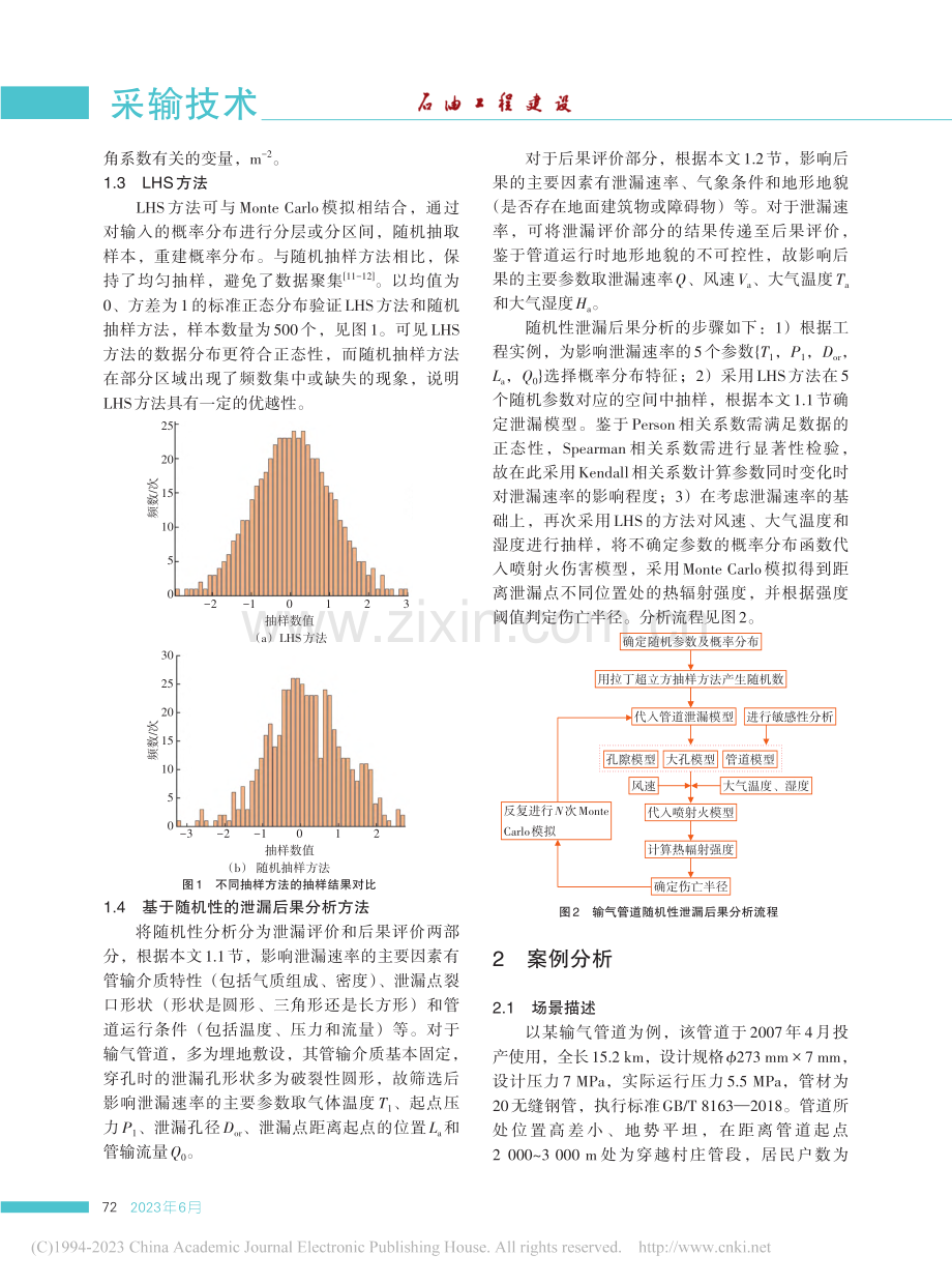 基于随机性的输气管道泄漏后果分析方法研究_曹红强.pdf_第3页