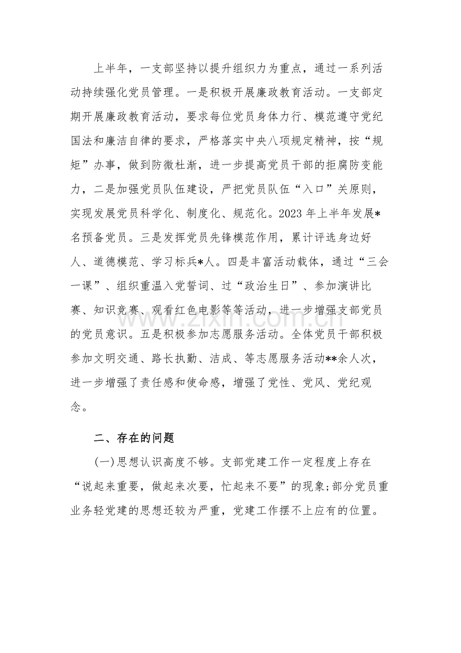 2023上半年党支部书记抓党建工作述职报告范文.docx_第3页