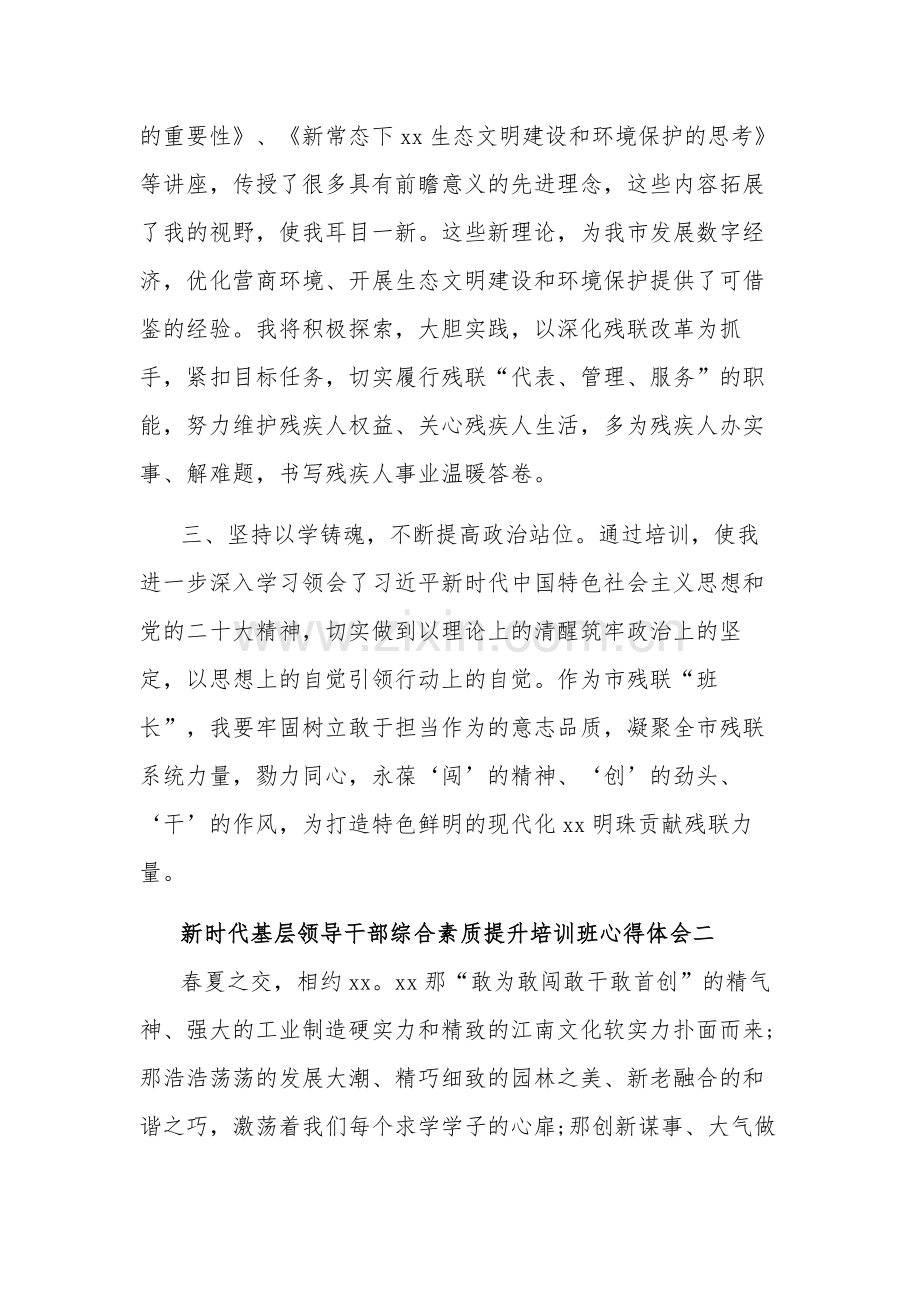 新时代基层领导干部综合素质提升培训班汇篇心得体会.docx_第2页