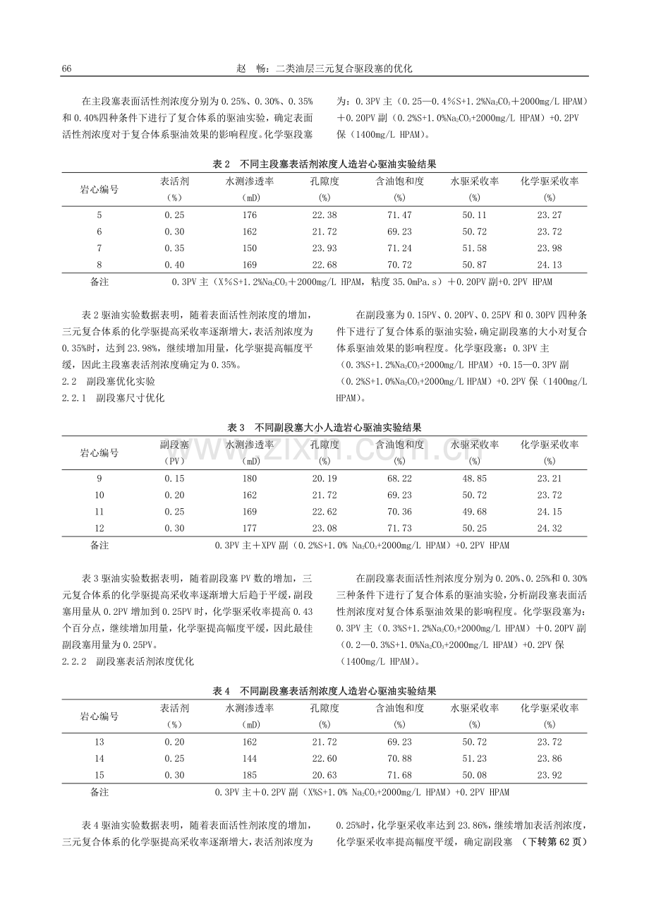 二类油层三元复合驱段塞的优化_赵畅.pdf_第2页