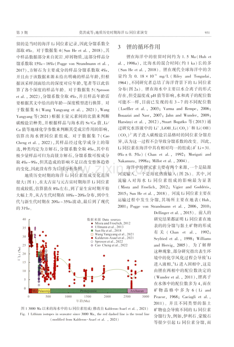 地质历史时期海洋Li同位素演变.pdf_第3页