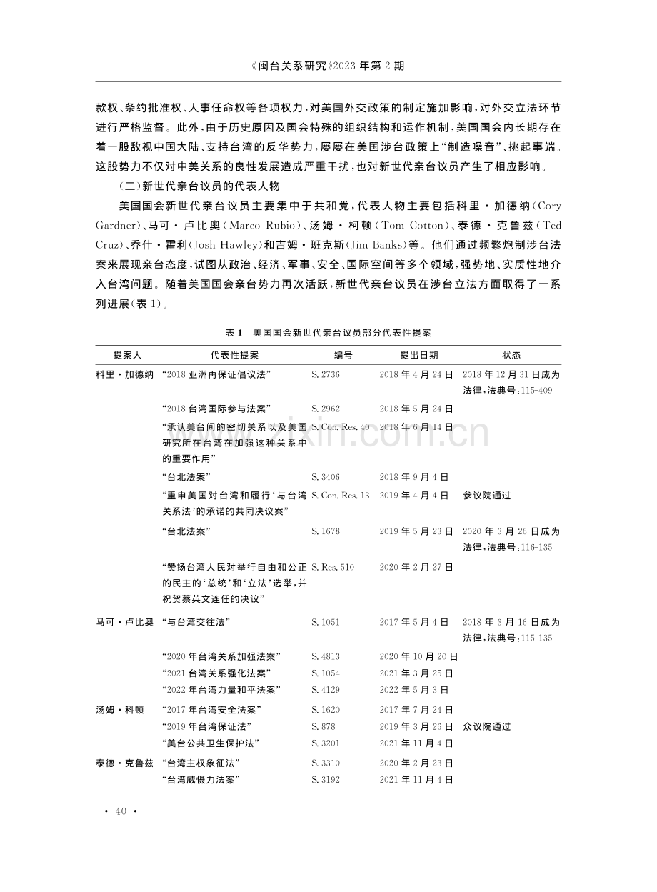 美国国会新世代亲台议员在涉台议题中的主张及其影响_邹顺强.pdf_第3页