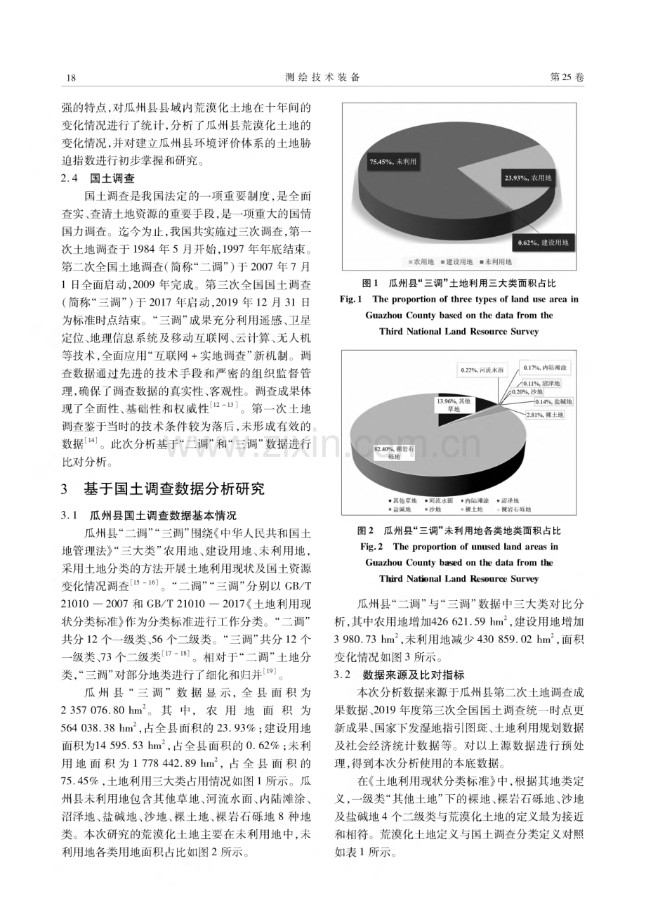 基于国土调查数据的瓜州县荒漠化土地研究分析.pdf_第3页