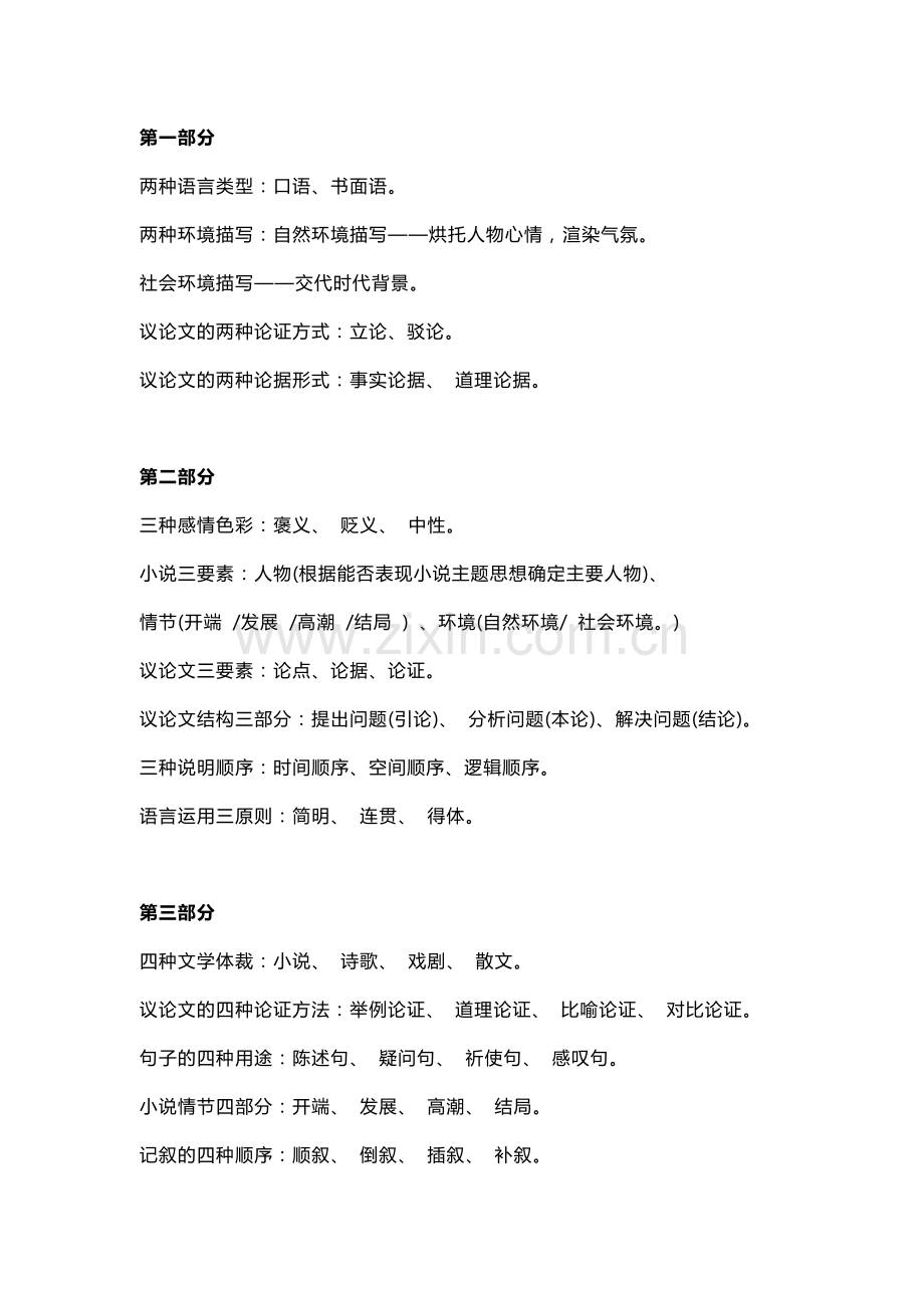 初中语文常用知识点大总结.docx_第1页