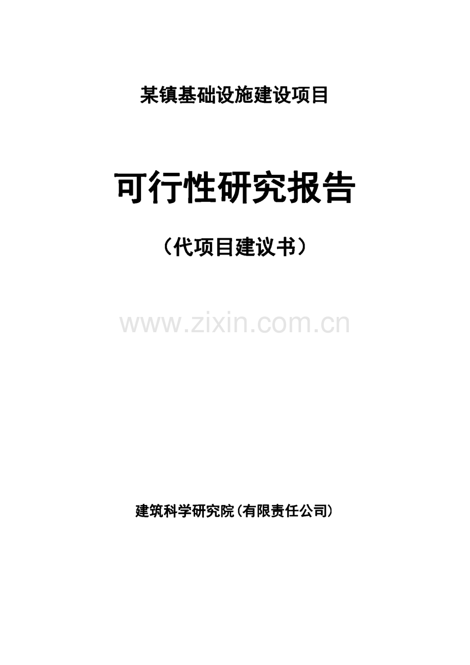 某镇基础设施建设项目可行性研究报告.pdf_第1页