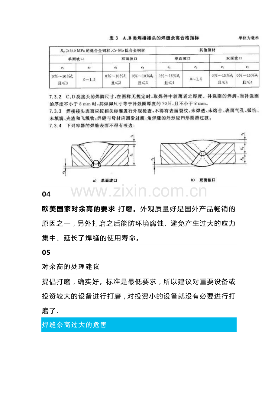 焊缝余高的要求与处理办法.docx_第2页