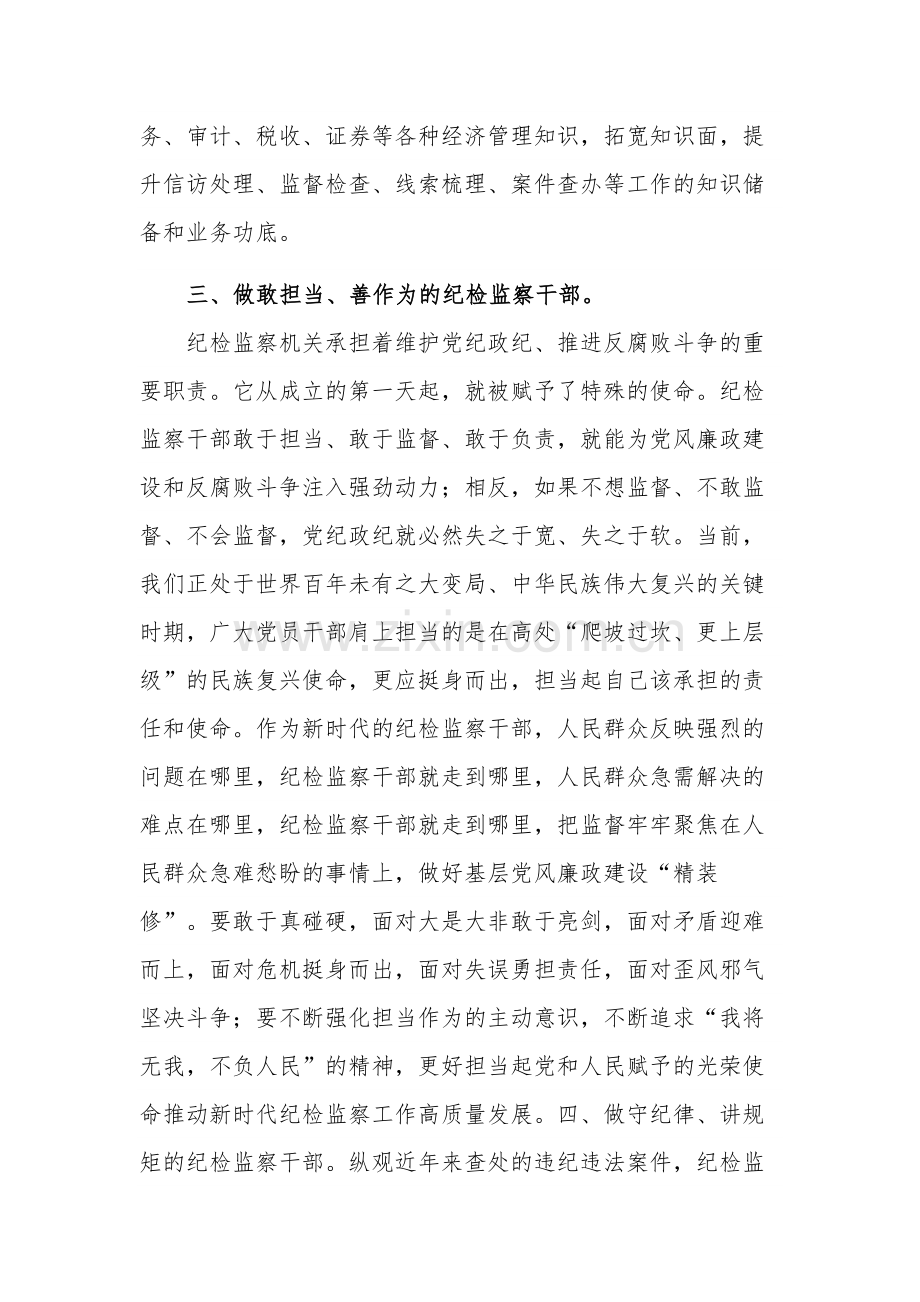 纪检监察干部队伍教育整顿学习读书会发言范文.docx_第3页