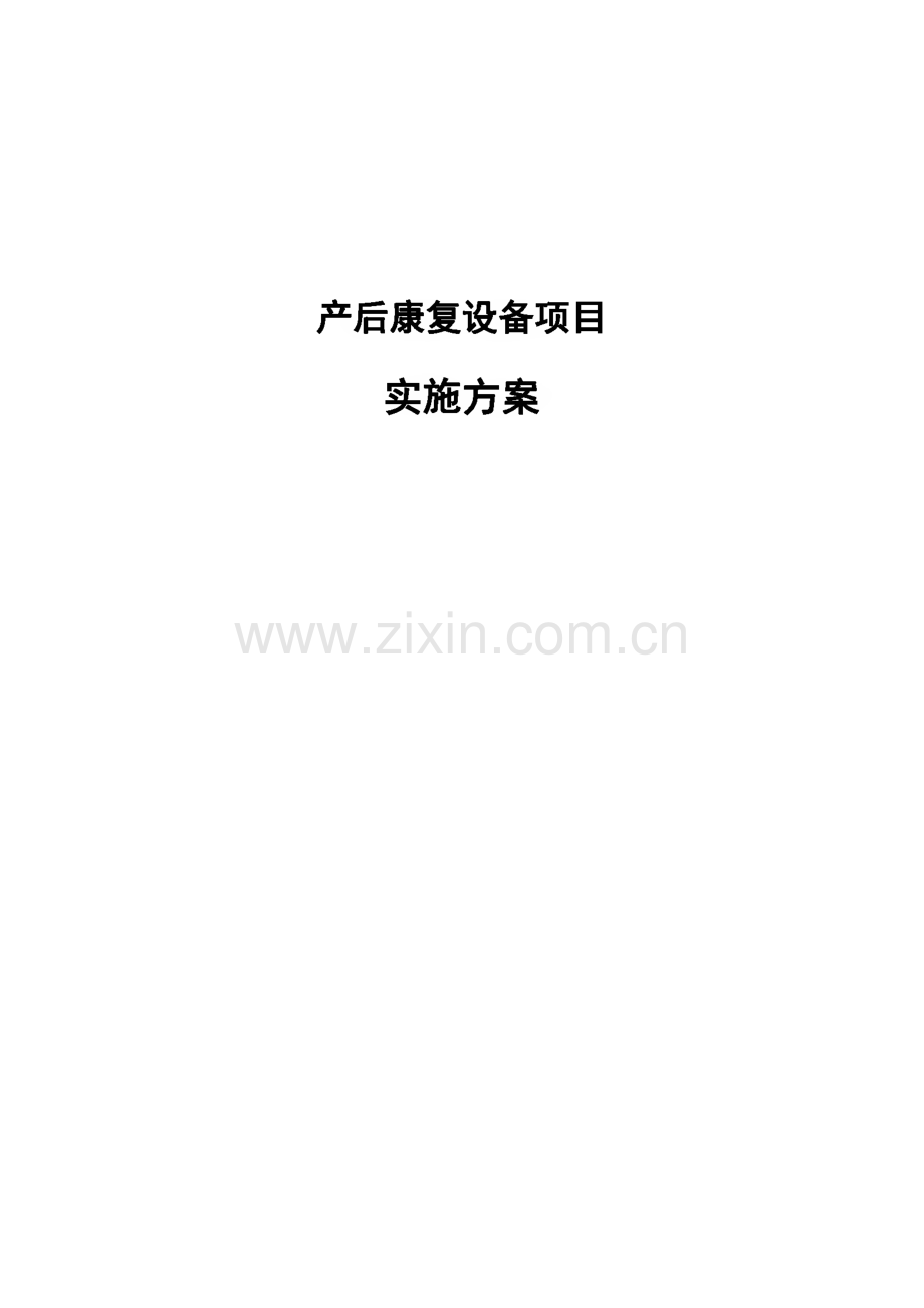 产后康复设备项目实施方案.pdf_第1页