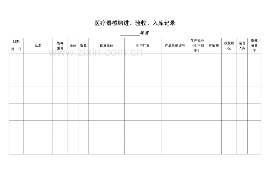 医疗器械经营企业质量管理全套表格.pdf_第3页