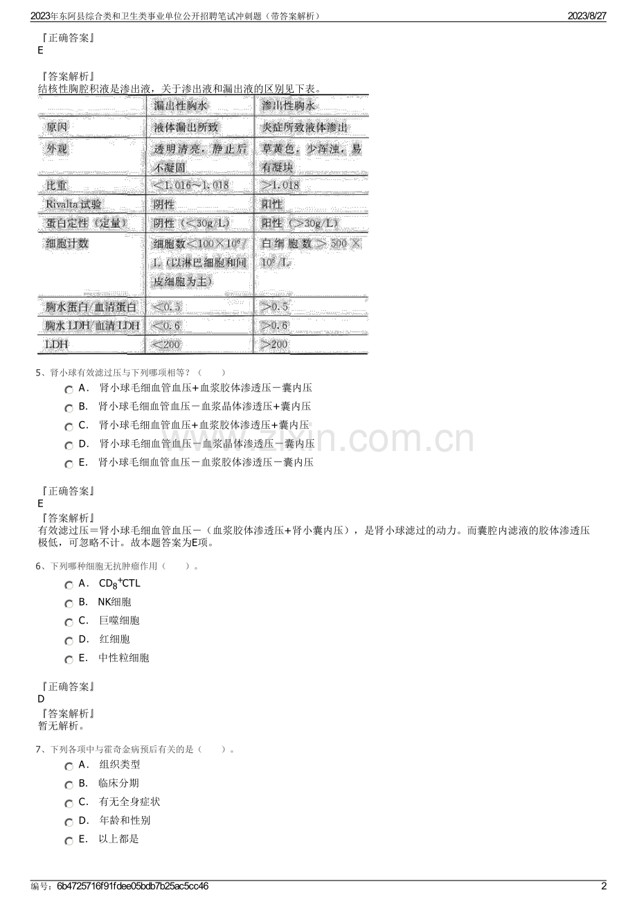 2023年东阿县综合类和卫生类事业单位公开招聘笔试冲刺题（带答案解析）.pdf_第2页