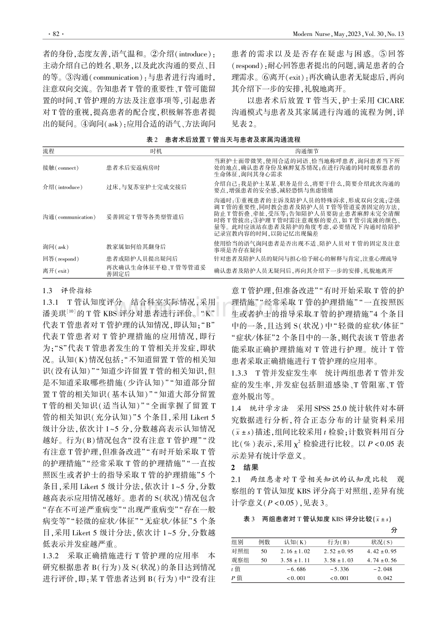 CICARE沟通模式对留置T管患者的影响_李丽辉.pdf_第3页