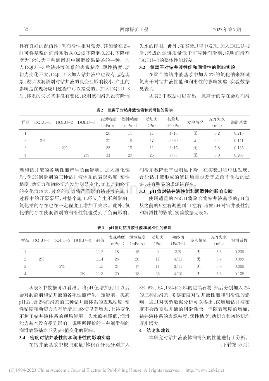 不同类型润滑剂在钻井液中的作用效果研究_王林林.pdf_第3页