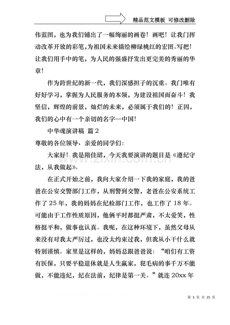 中华魂演讲稿模板锦集十篇1.docx_第3页