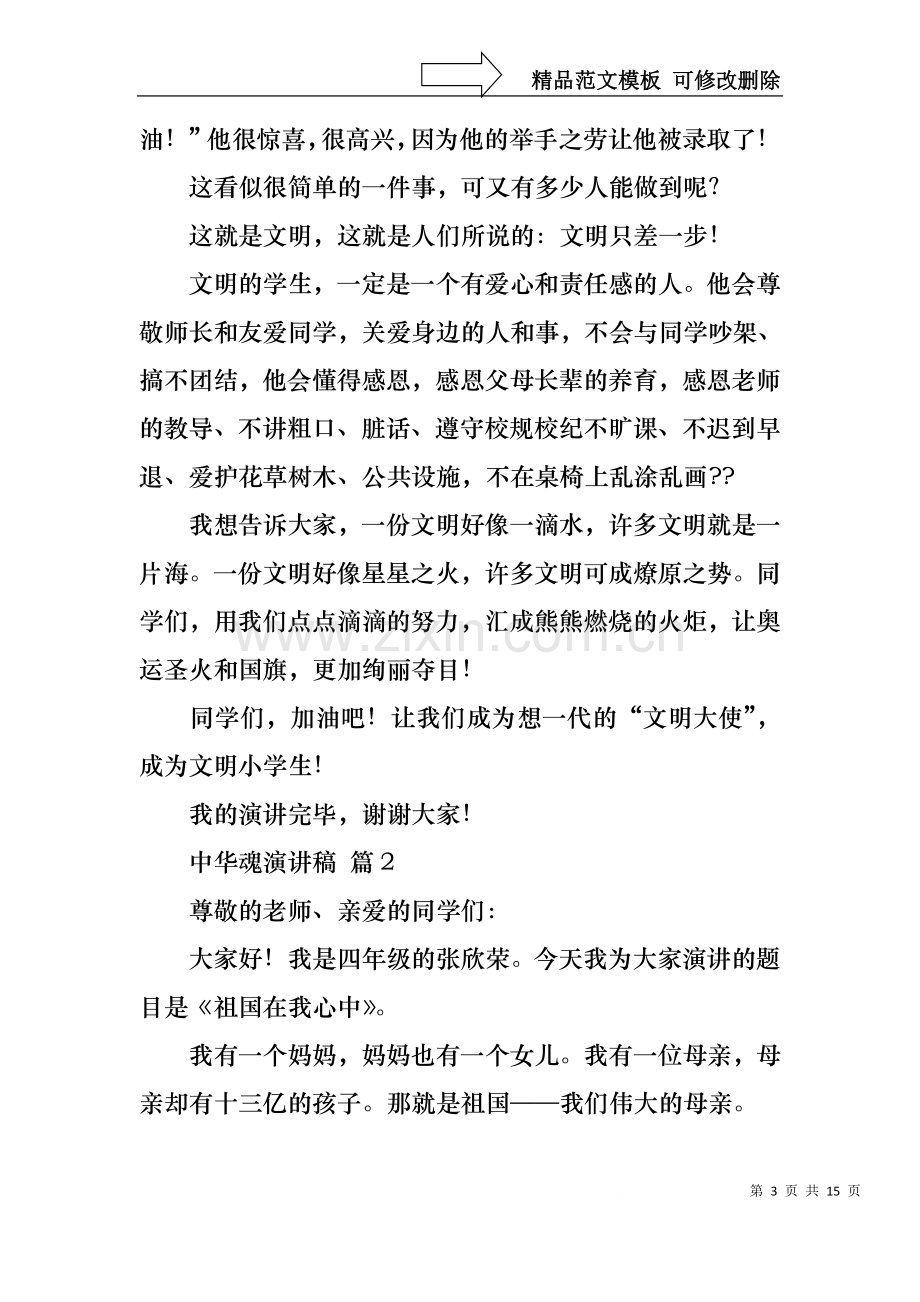 中华魂演讲稿模板合集五篇.docx_第3页