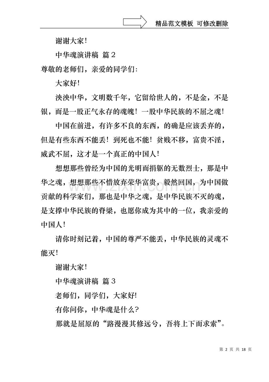 中华魂演讲稿模板汇总十篇.docx_第2页