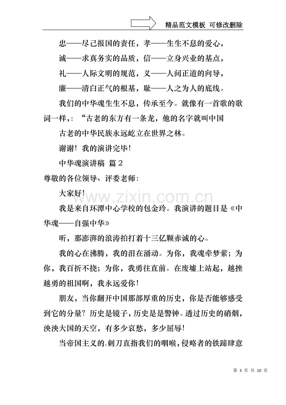 中华魂演讲稿模板合集五篇1.docx_第3页