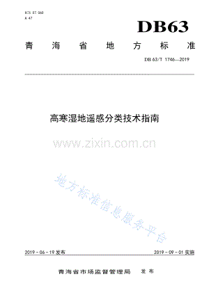 DB63-T 1746-2019高寒湿地遥感分类技术指南》-（高清版）.pdf