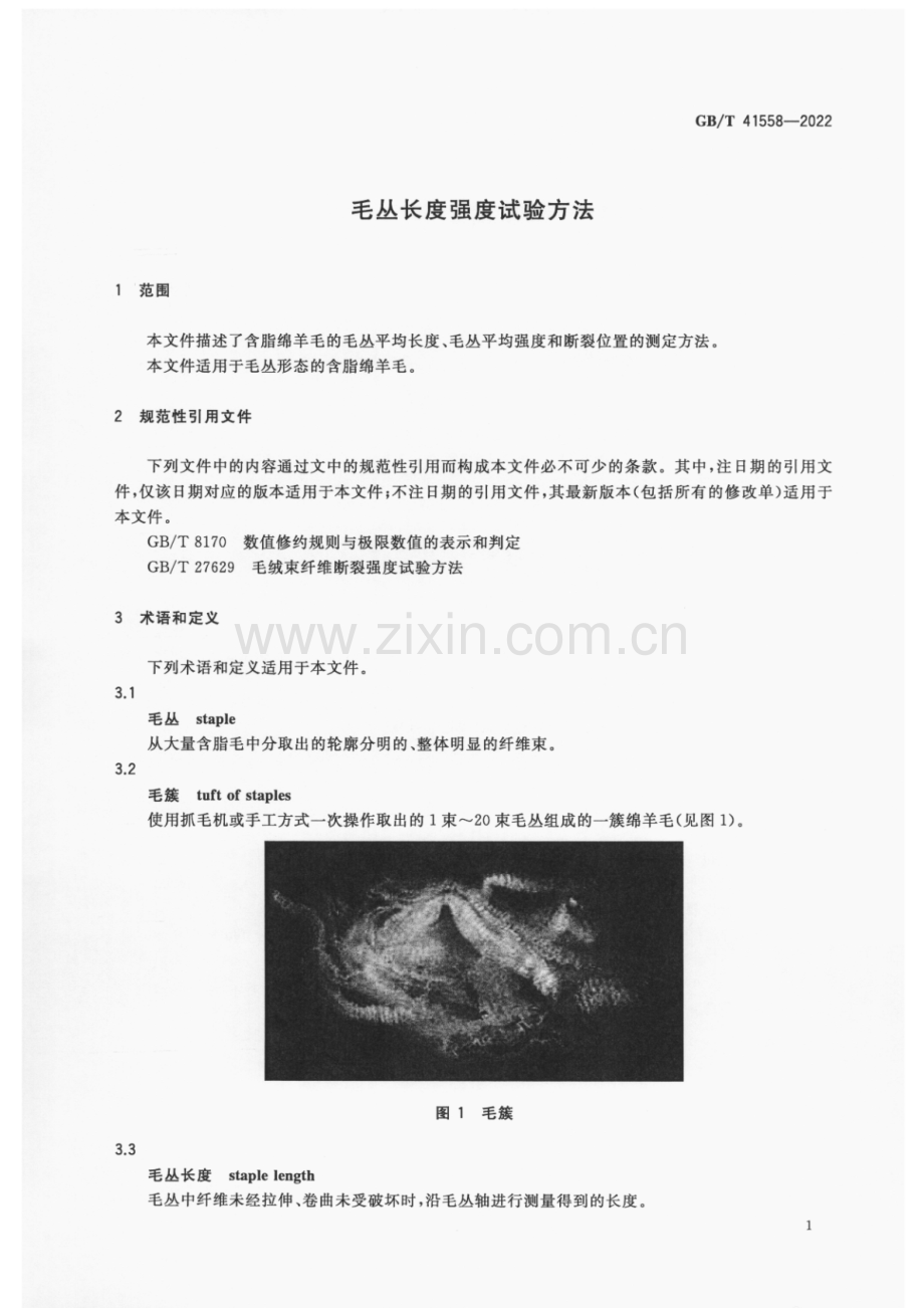 GB_T 41558-2022 毛丛长度强度试验方法-（高清版）.pdf_第3页