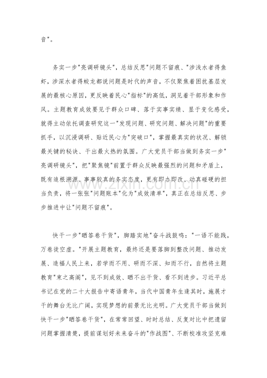 2023年开展推进推进好第二批主题教育学习研讨交流发言材料与第二批主题教育学习心得体会【两篇文】.docx_第2页