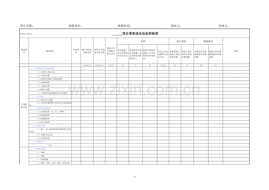 项目成本动态控制表.xls_第3页